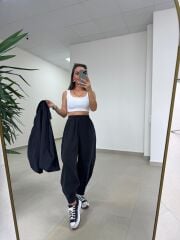 Fp 50957 Siyah Tensel Gömlek Pantolon Takım