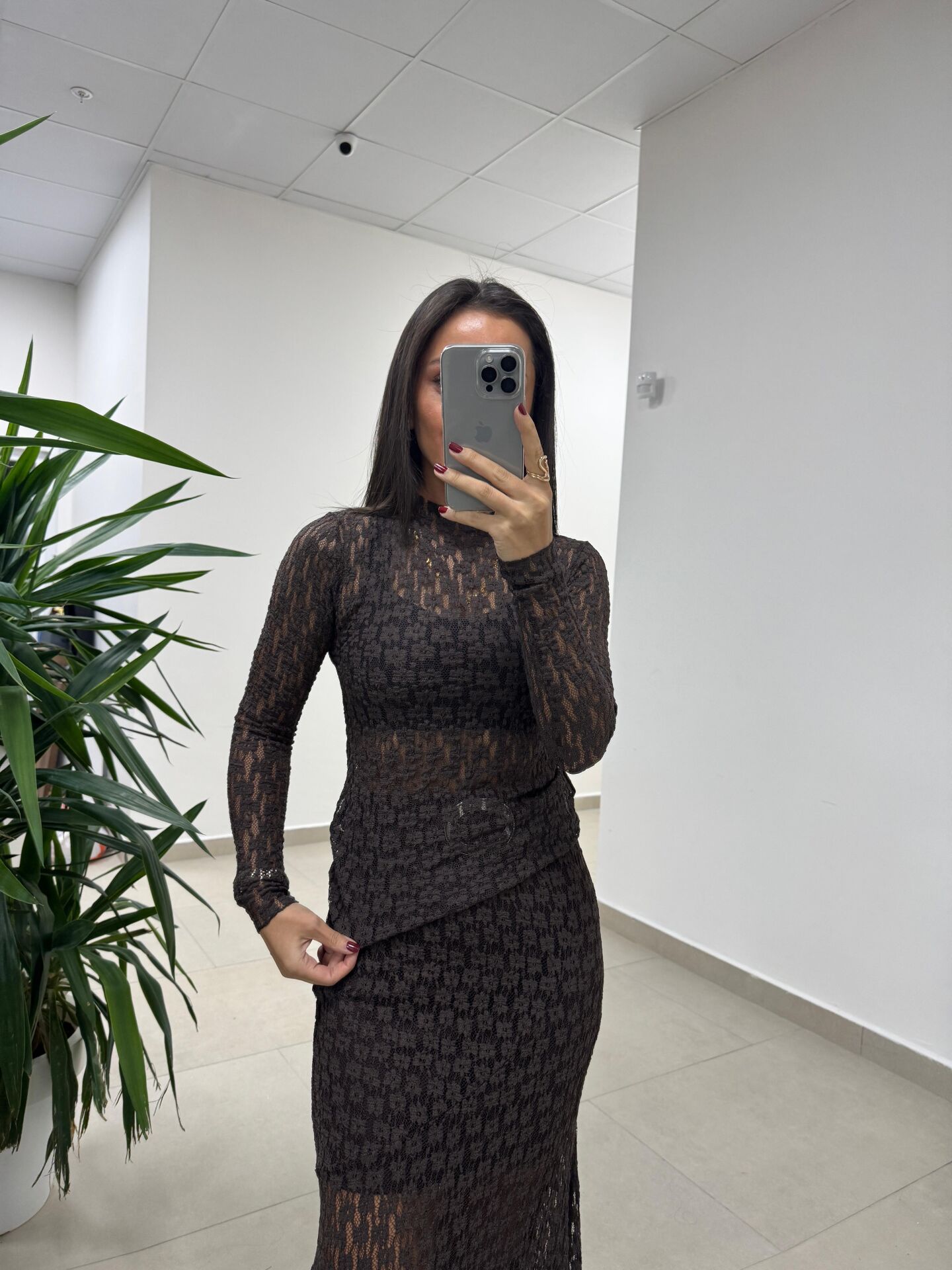 Bb 29710 Kahve Dantel Bluz