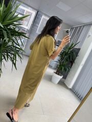 Dr 8292 Oil Polo Yaka Modal Elbise