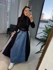 Dr 8052 Denim Detaylı Etek