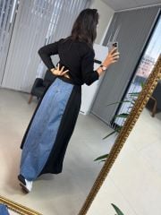 Dr 8052 Denim Detaylı Etek