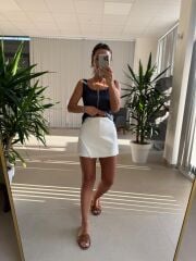 Bb 29931 Fermuarlı Denim Yelek