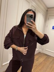 Art 3003 Çıtçıt Detaylı Acı Kahve Modal Takım