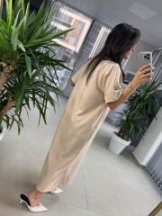 Dr 8292 Taş Polo Yaka Modal Elbise