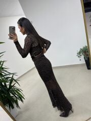 Bb 29891 Kahve Dantel Etek