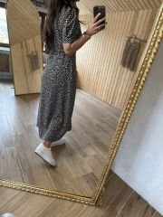 My 3141 Black waist drawstring shirt dress