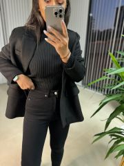 Zr. Siyah Denim Pantolon