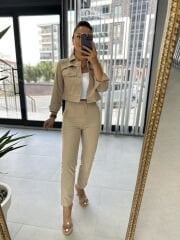 Pamuk Keten Siyah Takım