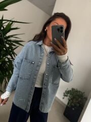 Spt 3448 Denim Gömlek Ceket