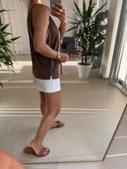 Bb 29551 Kahve Askılı Modal Bluz