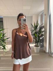 Bb 29551 Kahve Askılı Modal Bluz