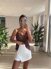 Bb 29551 Kahve Askılı Modal Bluz