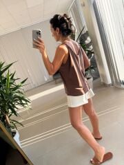 Bb 29551 Kahve Askılı Modal Bluz