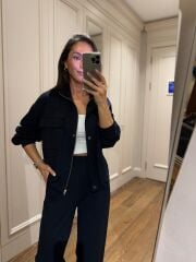 Art 3003 Çıtçıt Detaylı Siyah Modal Takım