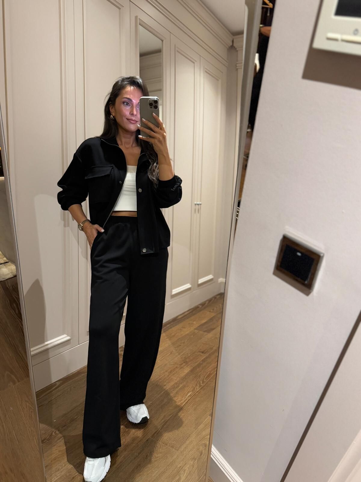 Art 3003 Çıtçıt Detaylı Siyah Modal Takım