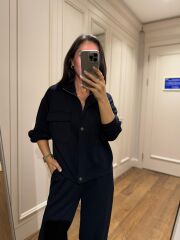 Art 3003 Çıtçıt Detaylı Siyah Modal Takım