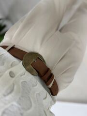 Bb 29821 Modal Dokulu Bej Pantolon