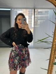 Ajurlu Zr Siyah Triko