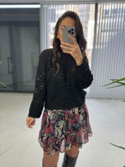 Ajurlu Zr Siyah Triko