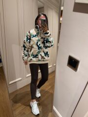 Mz 22684 Çok Renkli Fermuarlı Polar Sweat