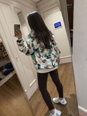 Mz 22684 Çok Renkli Fermuarlı Polar Sweat