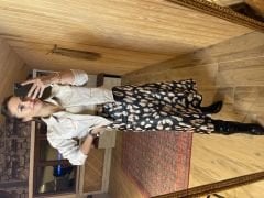 Üç renkli saten etek