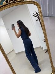 Art 4020 Vatkalı Tensel Palazzo İndigo Takım