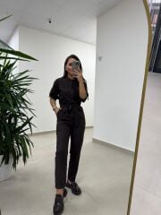 Dv 71553 A.Kahve Süet Tulum