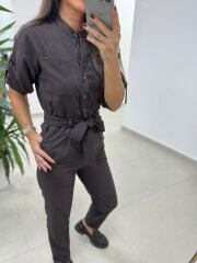 Dv 71553 A.Kahve Süet Tulum