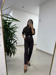 Dv 71553 A.Kahve Süet Tulum