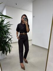 Dv 71553 A.Kahve Süet Tulum