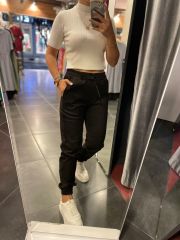 Siyah gabardin pantolon