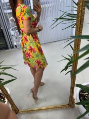 Mc 5873 Yellow Orchid Chiffon Dress