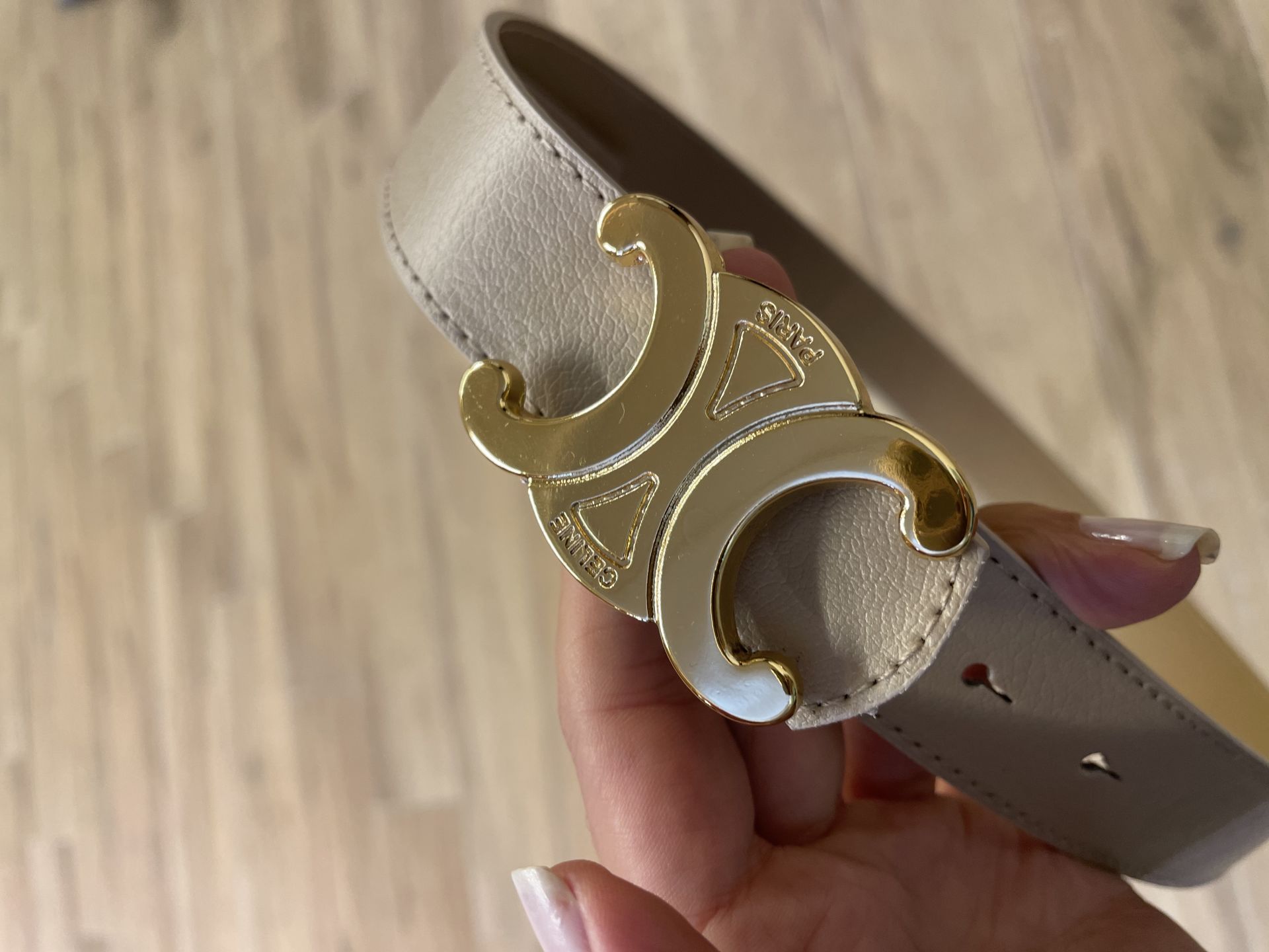 C design nude belt