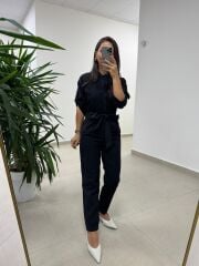 Dv 71553 Siyah Süet Tulum