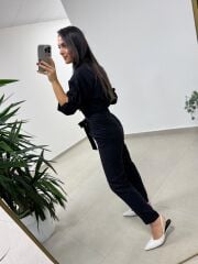 Dv 71553 Siyah Süet Tulum