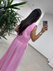 Art 4012 İthal Kumaş Pembe Etekli Takım