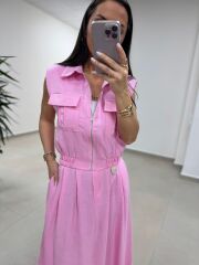 Art 4012 İthal Kumaş Pembe Etekli Takım