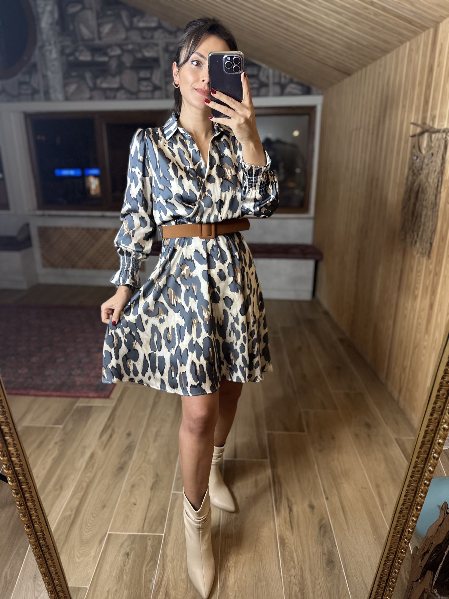 İpek saten kendinden kemerli laci leo