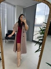 Foo Sarı Geçişli Astarlı Kaban