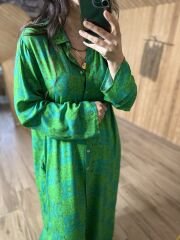 Zr oversize yeşil gömlek elb
