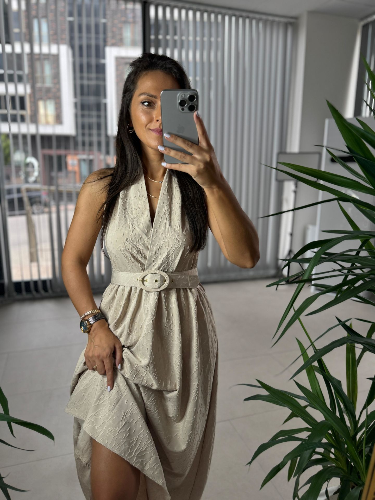 My 3554 Mink Belted Dress