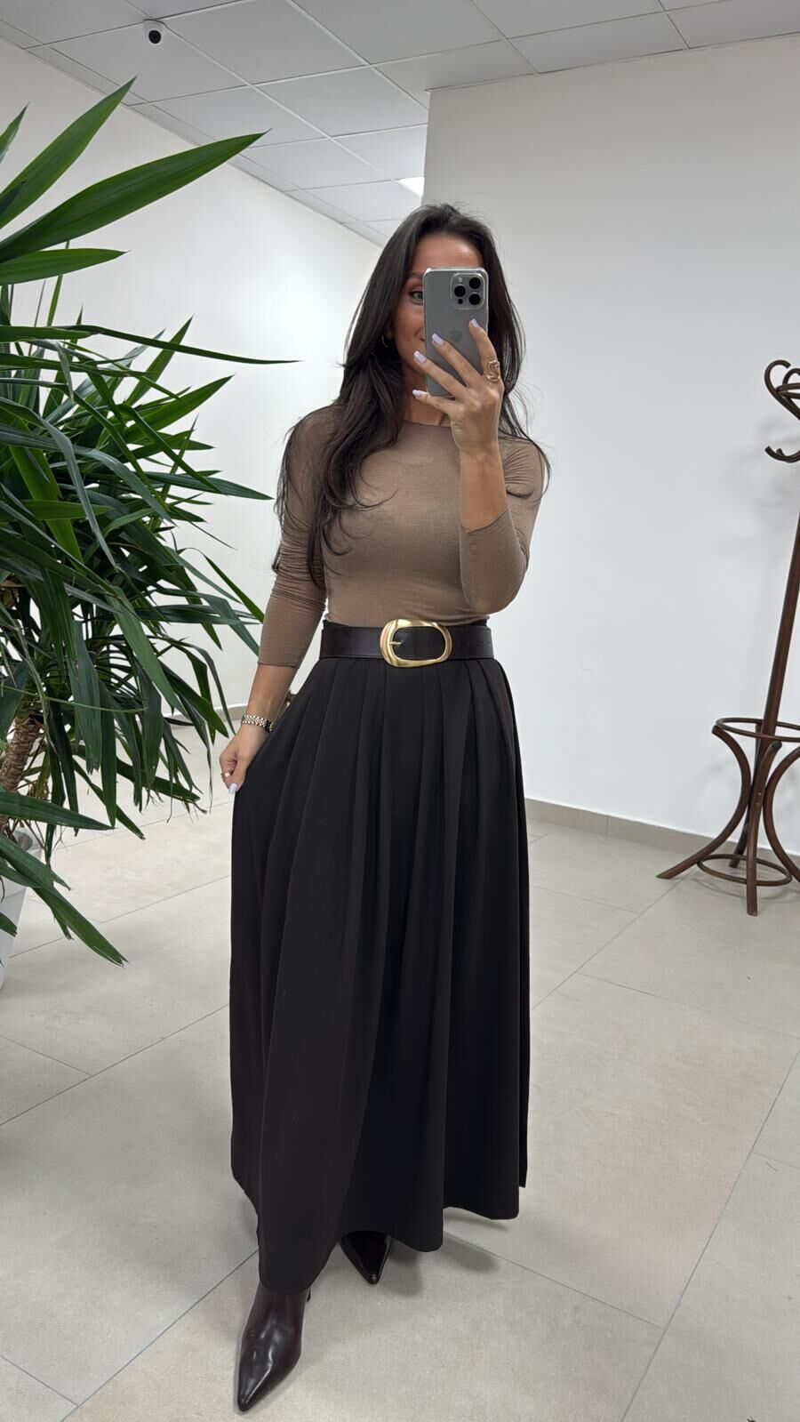 Mk 17899 Kahve Maksiboy Etek