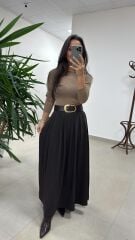 Mk 17899 Kahve Maksiboy Etek