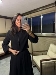 Mk Siyah Maksiboy Etek Ceket Takım