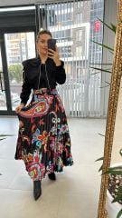 Ms Saten Pileli Etek