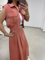 Art 4012 İthal Kumaş Kiremit Etekli Takım