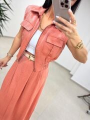 Art 4012 İthal Kumaş Kiremit Etekli Takım