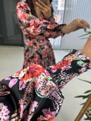 Ays Kruvaze Mini Saten Elbise