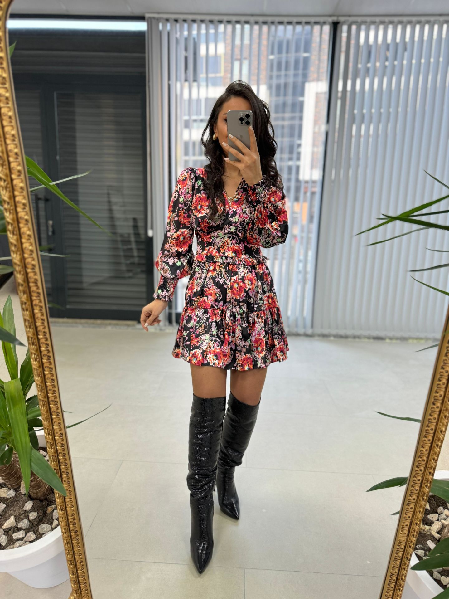 Ays Kruvaze Mini Saten Elbise